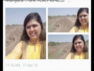 Pankaja Munde clicks smiling drought selfie in Latur