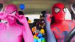 The Amazing Spiderman & Pink Spidergirl vs Venom Dancing in a Car - Superheroes Movie in Real Life!