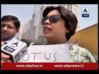 Mera Ghar Mera Haq: People protest outside 3C Lotus Boulevard's Espacia tower in Noida