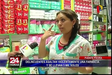 Puente Piedra: asaltan farmacia y se llevan más de 5 mil soles