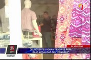 Cinco delincuentes roban conocida tienda de ropa en El Agustino