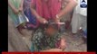 Sansani: Wife shaves head of her husband and his girlfriend infront of everyone for cheati