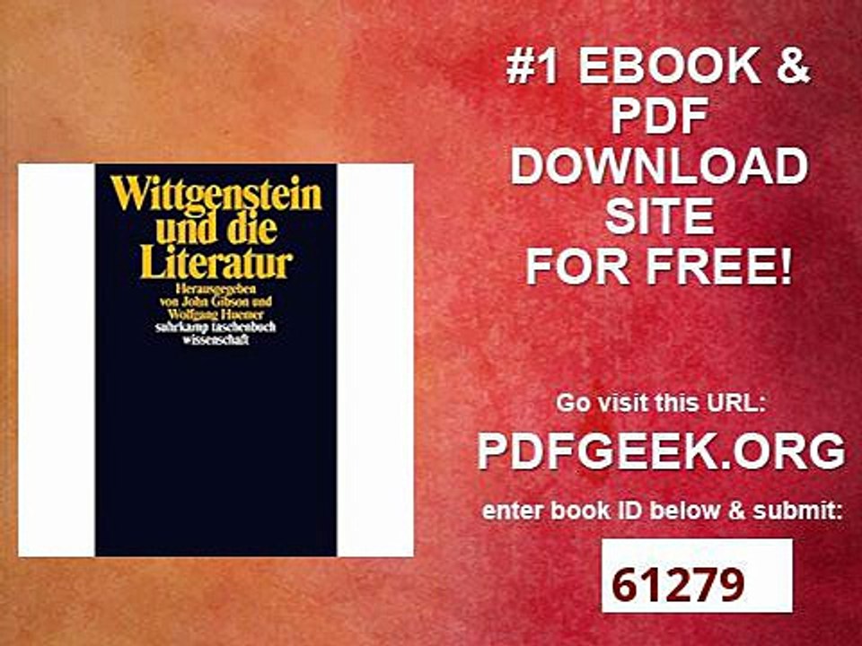 Wittgenstein und die Literatur (suhrkamp taschenbuch wissenschaft)