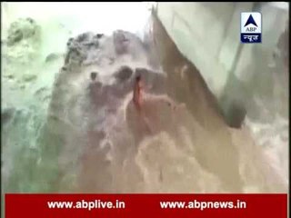 Monsoon in India: Watch how a man held tight on a rope while stuck in Rajasthan flood