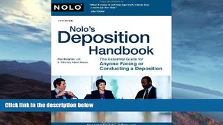 Buy NOW  Nolo s Deposition Handbook: The Essential Guide for Anyone Facing or Conducting a