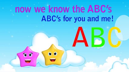 Abc song ♥ Cute Star flying through The Alphabet ♥ Nursery Rhymes