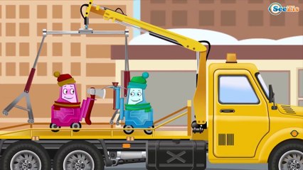 The Red Bulldozer Compilation for kids about Construction Trucks - bulldozer videos for kids