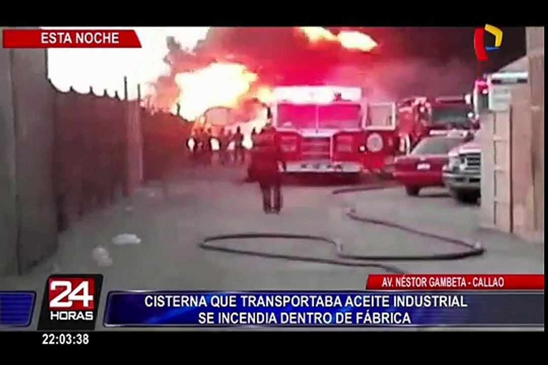 Callao: cisterna que transportaba aceite industrial se incendió dentro de fábrica