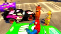 Five Nights at Freddys meets Amazing Spiderman and McQueen Colorfull Cars Nursery Rhymes
