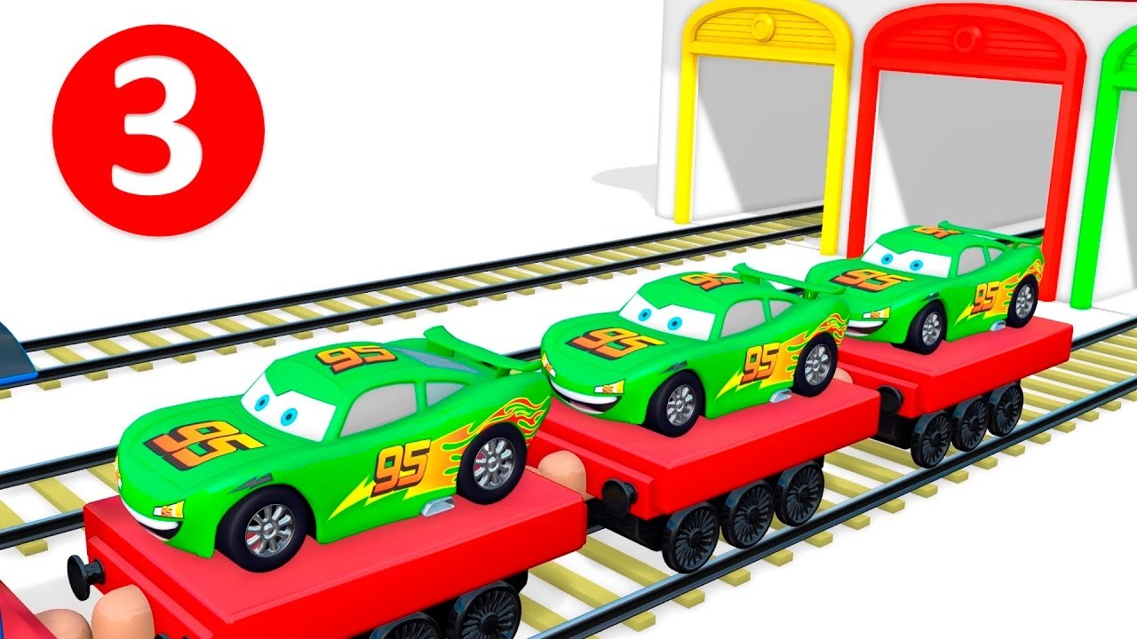 Learn Colors & Numbers for Children with Lightning McQueen Disney & Thomas Train - Learning Video