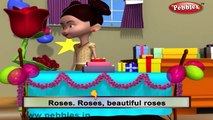 Rose Rhyme | 3D Nursery Rhymes With Lyrics For Kids | Flower Rhymes | 3D Rhymes Animation
