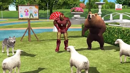 Captain America Cartoon Funny Nursery Rhymes Videos with Animals   Superhero Cartoon Rhymes for Kids