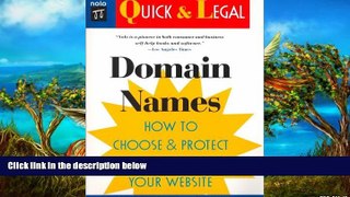 Buy Stephen Elias Domain Names: How to Choose and Protect a Great Name for Your Website (Quick