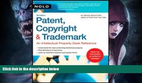 PDF  Patent, Copyright   Trademark: An Intellectual Property Desk Reference Richard Stim Attorney