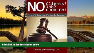 Buy Wayne Schoeneberg No Clients? No Job? No Problem!: How To Grow Your Practice To Success Full