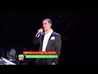 Alejandro Fernández se presentó después de su accidente