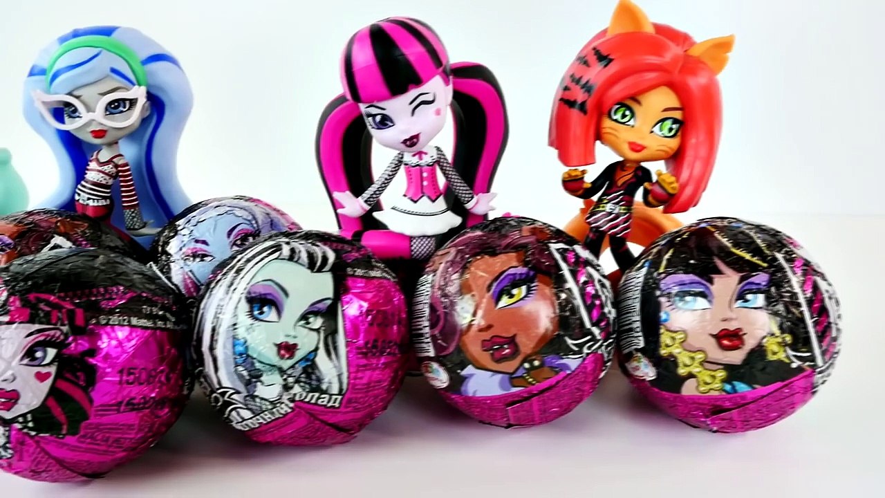 9 Chocolate Monster High Toy Surprise Egg Balls Huevos Sorpresa New Clawdeen Draculaura Ghoulia