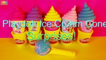 Play-Doh Ice Cream Cone Surprise Toys - Disney Mickey Mouse, Frozen and Many More Surprises