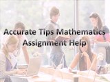 Mathematics Assignment Help - My Homework Help Online
