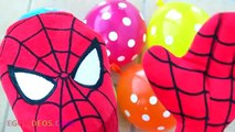 Learn Colors! Spiderman Wet Balloons Polka Dot Water Balloon Finger Family Nursery Rhymes
