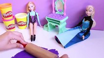 PLAY DOH FROZEN Disney Princess Dolls Frozen Princess Anna and Elsa Play Doh Dress Fun Factory