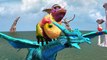 Little Monster Vs Animals Fighting And Singing Finger Family Nursery Rhymes For Children | 3D Rhymes