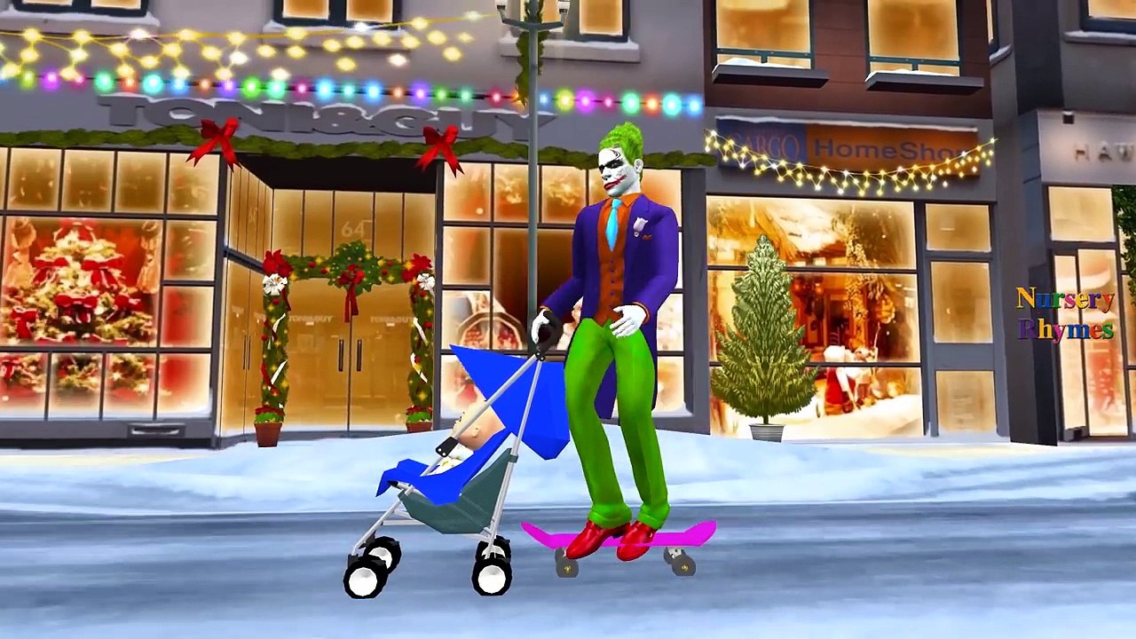 Joker Funny Prank Little Boy | Spiderman Hulk Power Wheels Car Chase | Spiderman Nursery Rhymes