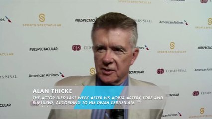 Alan Thicke died of  ruptured aorta, coroner confirms