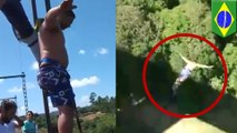 Brazilian thrill-seeker dives head-first into the ground in fatal bungee jump