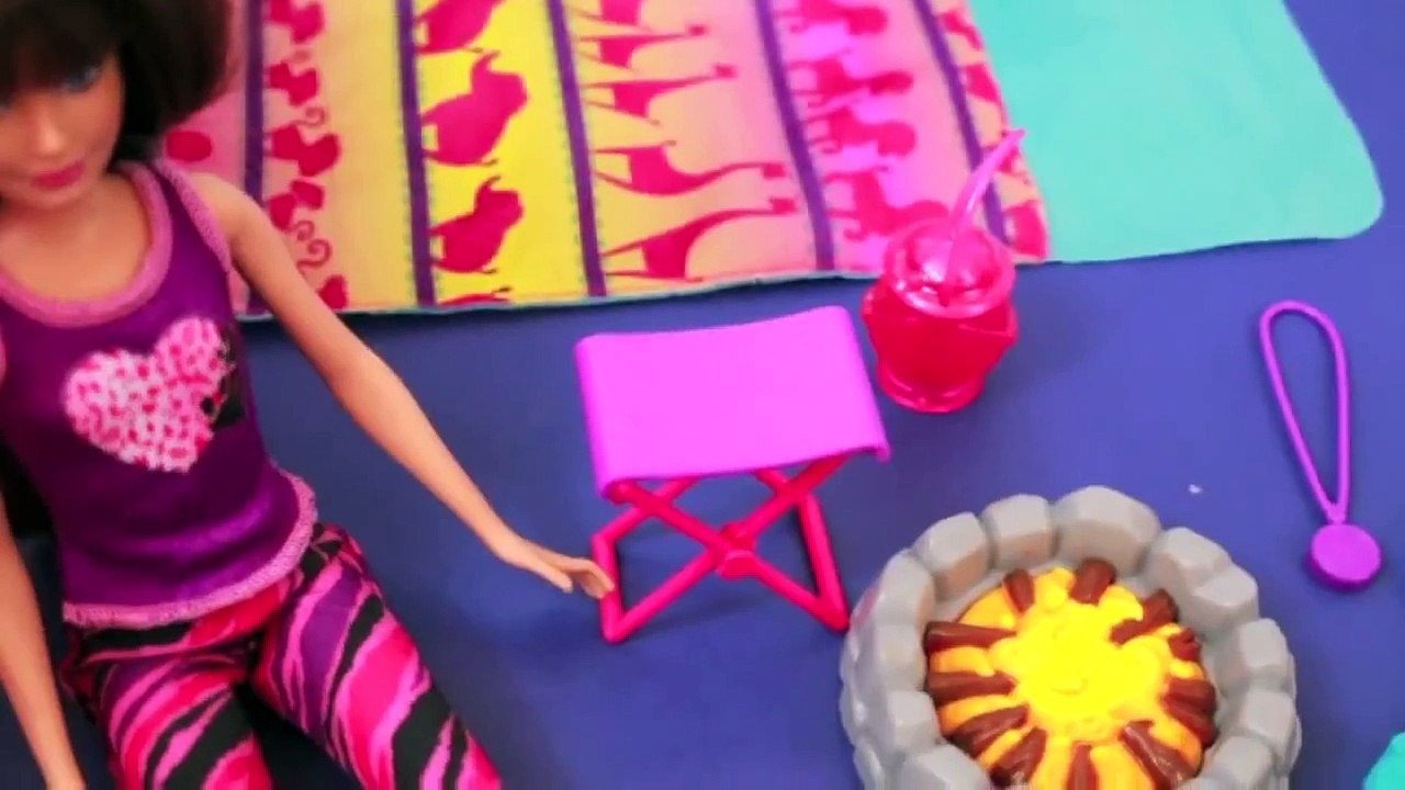 Barbie Sisters Doll Camping Tent REVIEW with Disney Frozen Elsa Mattel AllToyCollector