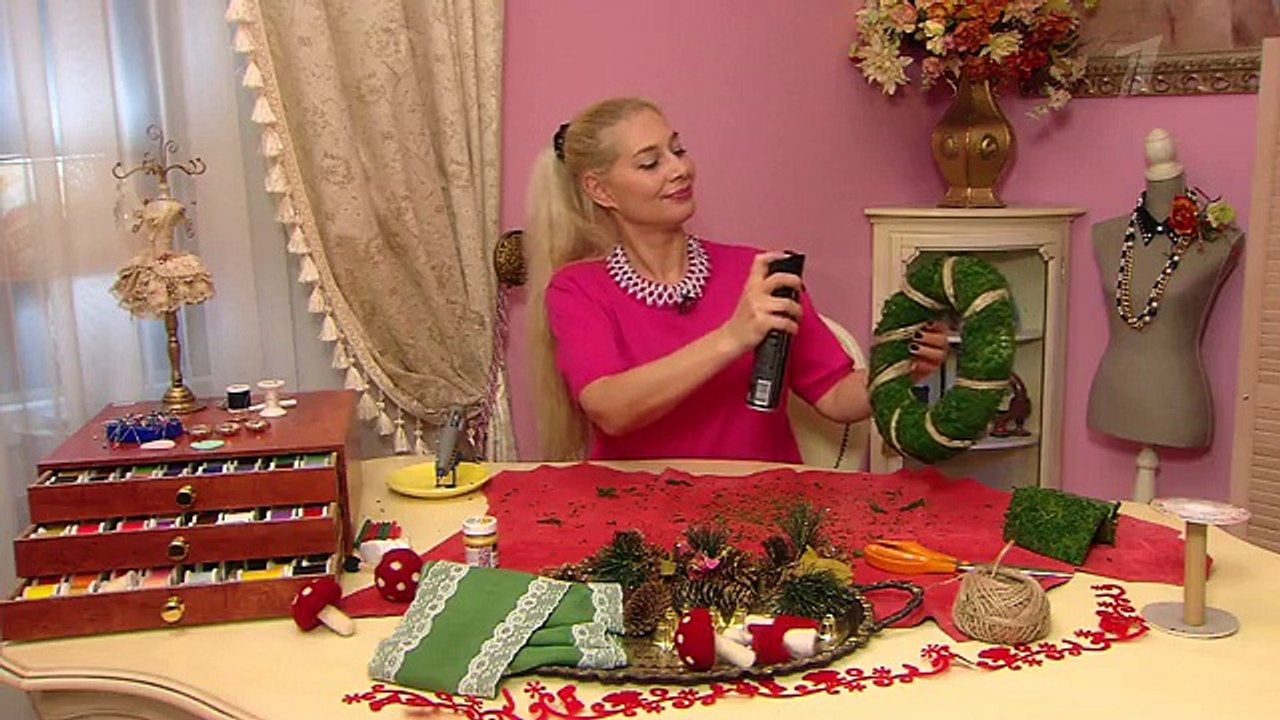 Новогодний венок от Ольги Никишичевой