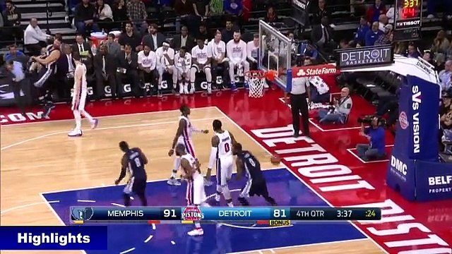 Hilarious - Marc Gasol Crashes Into Stan Van Gundy - Grizzlies vs Pistons - December 21, 2016 NBA UHD