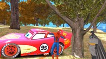 SPIDERMAN y RAYO McQUEEN de Cars 2 caminan con BATMAN y ELSA de Frozen la pelicula / Gameplay