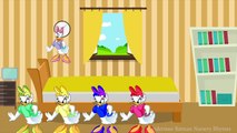Daisy Duck Jumping on the Bed - Five Little Monkeys Jumping on the Bed Nursery Rhymes