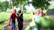 Frozen Elsa LOSES her HEAD! w/ Joker Spiderman & Spidergirl Funny Superheroes in Real Life