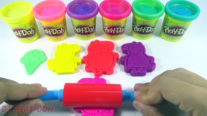 Learn Colors with Play Doh- Play Doh Family Peppa Pig Song Merry Christmas & Creative for Kids-RAEZR9l5bvI