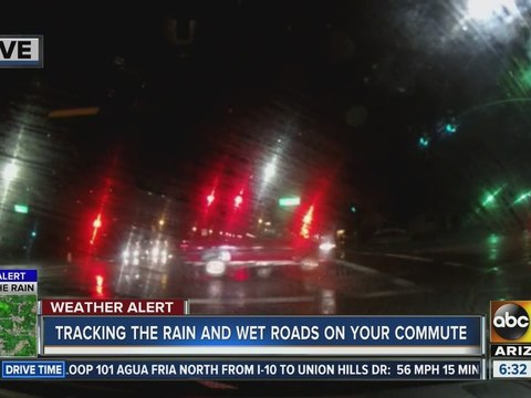 Tracking rain on the roadways Thursday morning