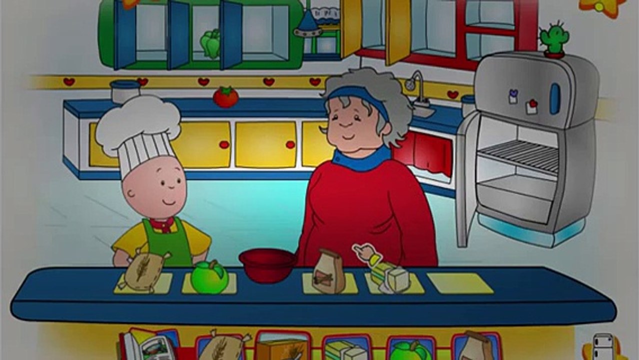 Caillou Cooking With Grandma Cartoon Animation PBS Kids Game Play Walkthrough