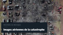 Spectaculaires images aériennes après l'incendie d'un marché de feux d'artifice au Mexique