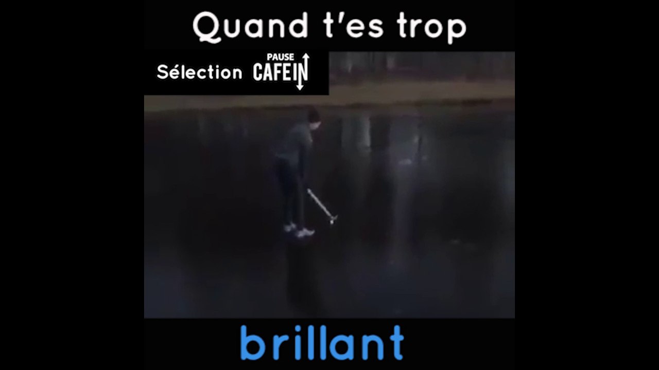 Jouer au golf sur un étang gelé...