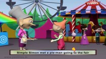 Simple Simon | Nursery Rhymes With Lyrics | Nursery Poems | 3D Nursery Rhymes For Children