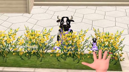 Finger Family || CARTOON TIGER,COW,CAT,DOG,ANGRY BIRD Version || Children Animated 3D Rhymes