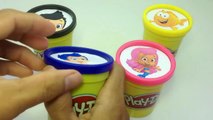 Play and Learn Colors with Play Dough Cups Bubble Guppies Surprise Toys and Creative for Kids