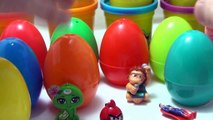 12 surprise eggs Marvel Angry Birds Barbie Kinder Surprise Marvel toys