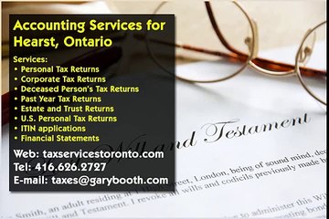 Hearst , Accounting Services , 416-626-2727, taxes@garybooth.com