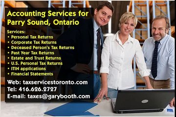 Parry Sound , Accounting Services , 416-626-2727 , taxes@garybooth.com