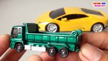 RASTAR RC, Lamborghini vs TOMICA ISUZU GIGA Dump Truck | Kids Cars Toys Videos HD Collection