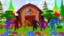 Green Gorilla Cartoon | If You Are Happy And Finger Family Nursery Rhymes For Children