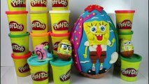 SpongeBob Ou Urias Play Doh cu Surprize (Huge Surprise Egg Toys Play Doh)