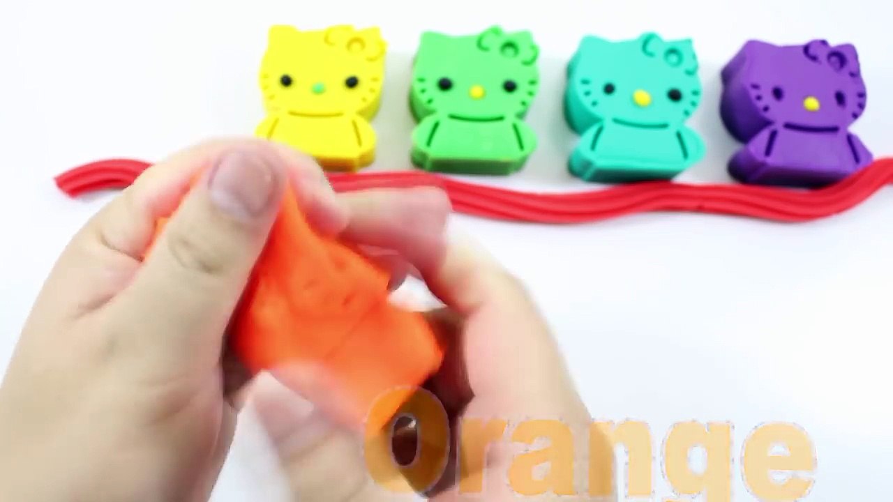 Play Doh Frozen!! - Hello Kitty Play Dough Rainbow Ice Cream Shop Videos